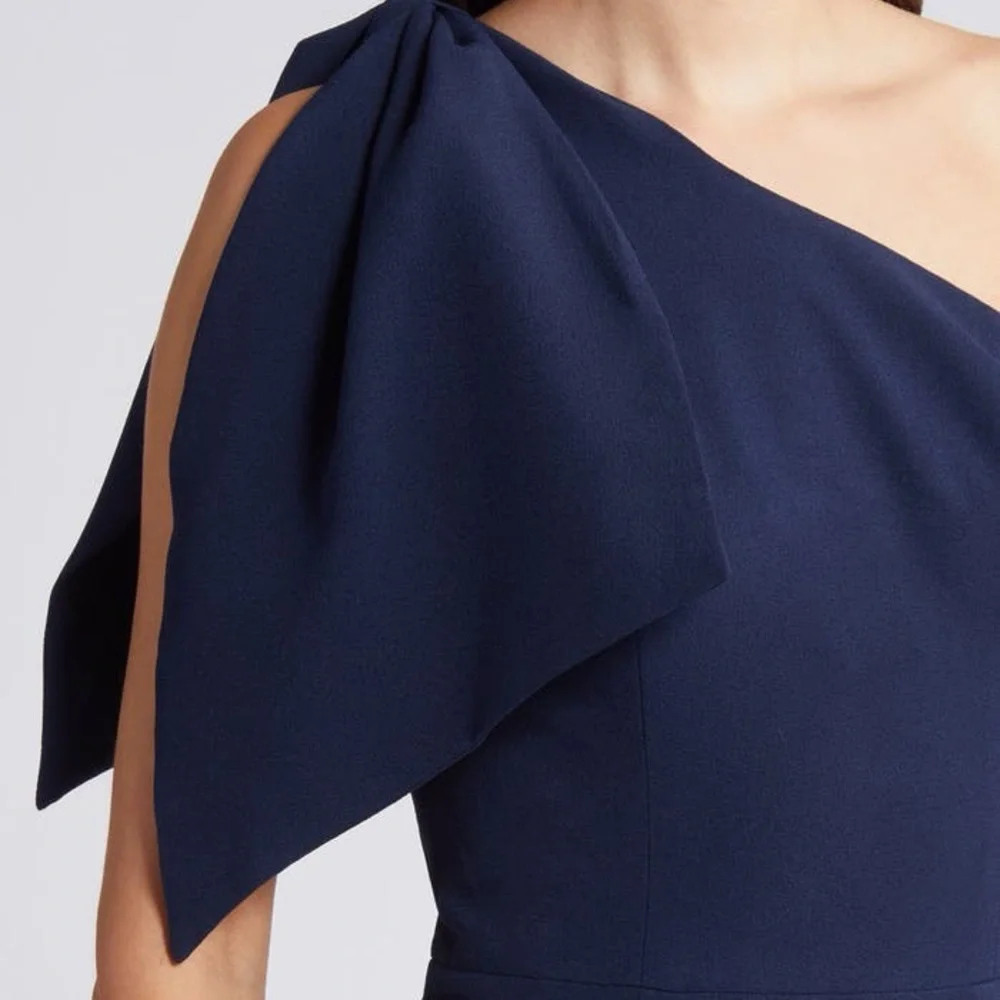 Dress The Population Tiffany One-Shoulder Navy‎ Dress NWT